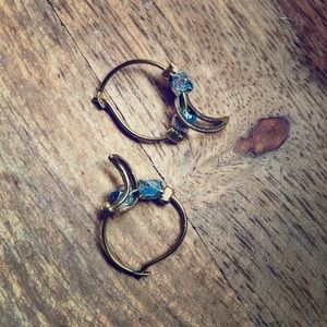 Half Moon Tiny Hoop Earrings